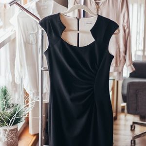 Queen Anne Neckline sheath dress by Calvin Klein